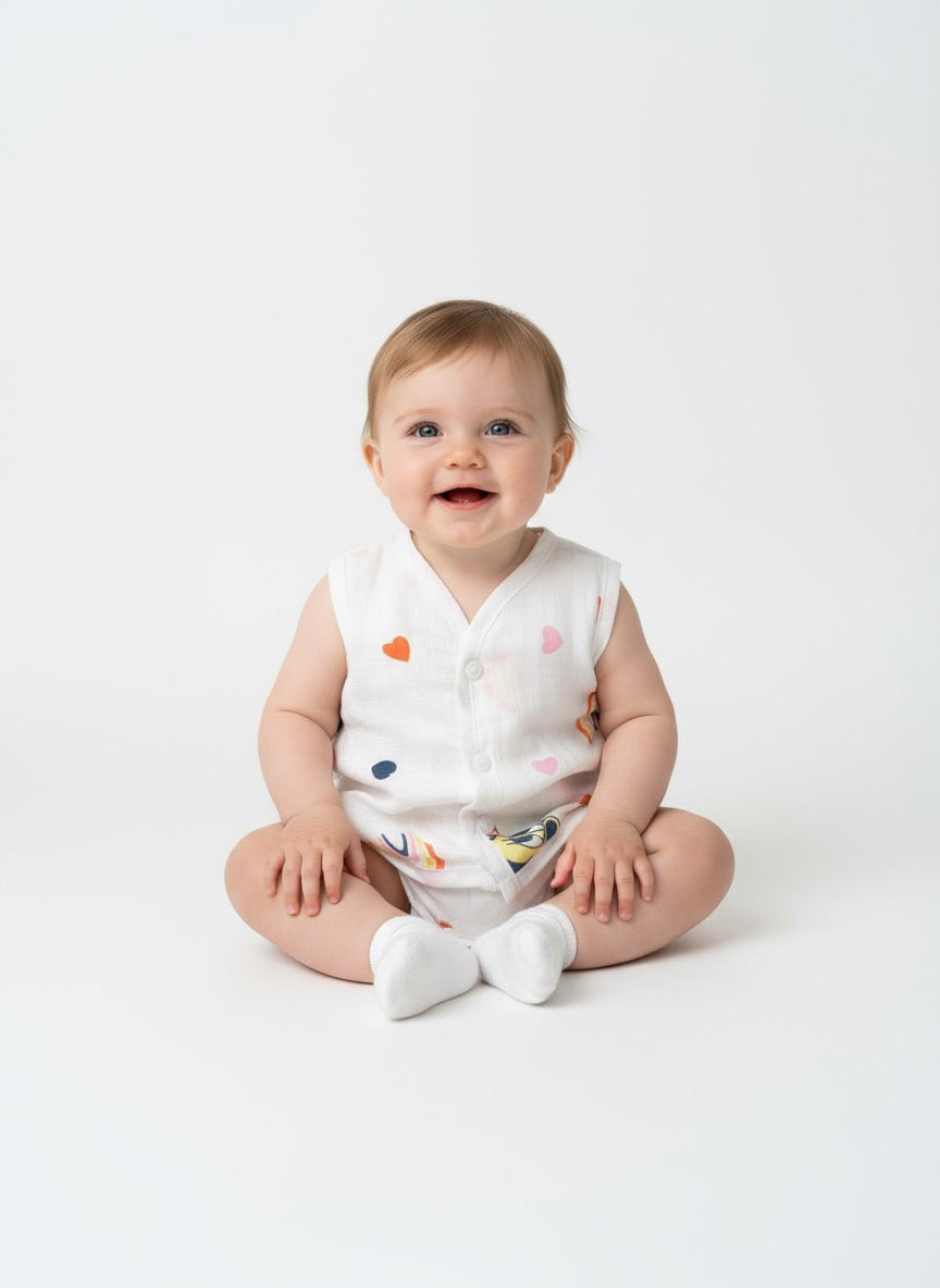 Baby Button Jabla with Nappies – 100% Soft Cotton – Pack of 2 sets Assorted