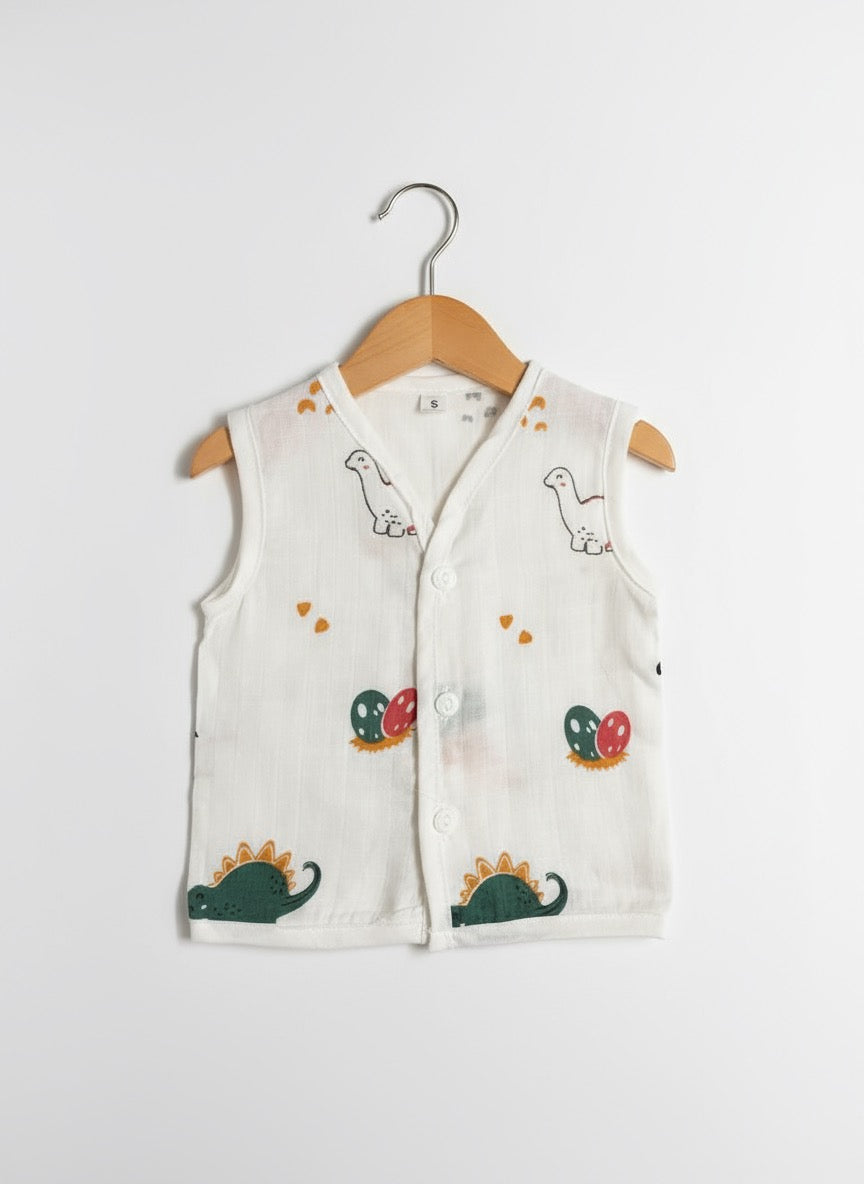 Newborn Jabla Button β Muslin Fabric | Dino Design