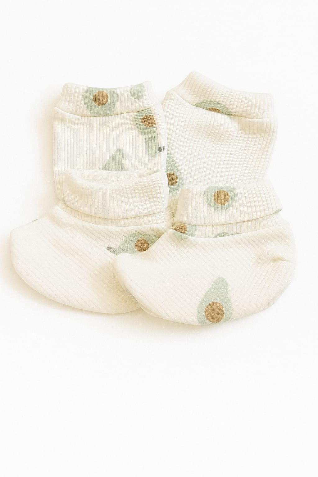 Baby Mitten & Booties Set – Fruits Design | Soft & Gentle Fabric
