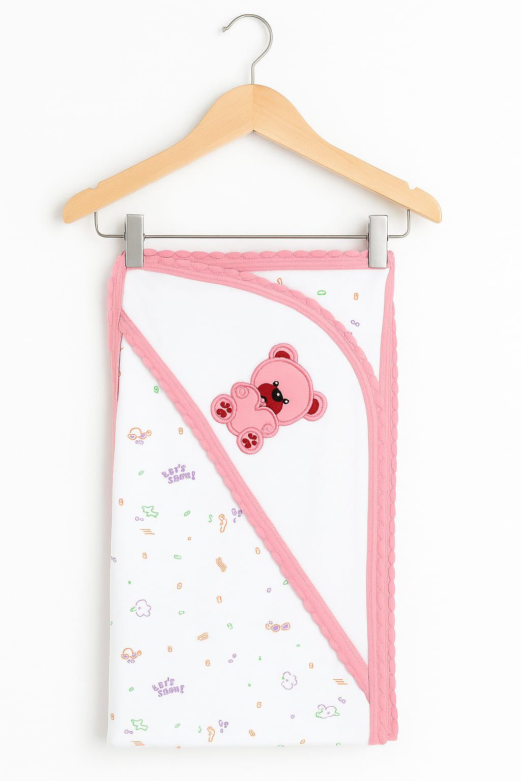 Embroidery Hooded Towel - 100% Soft Cotton in Assorted Colours