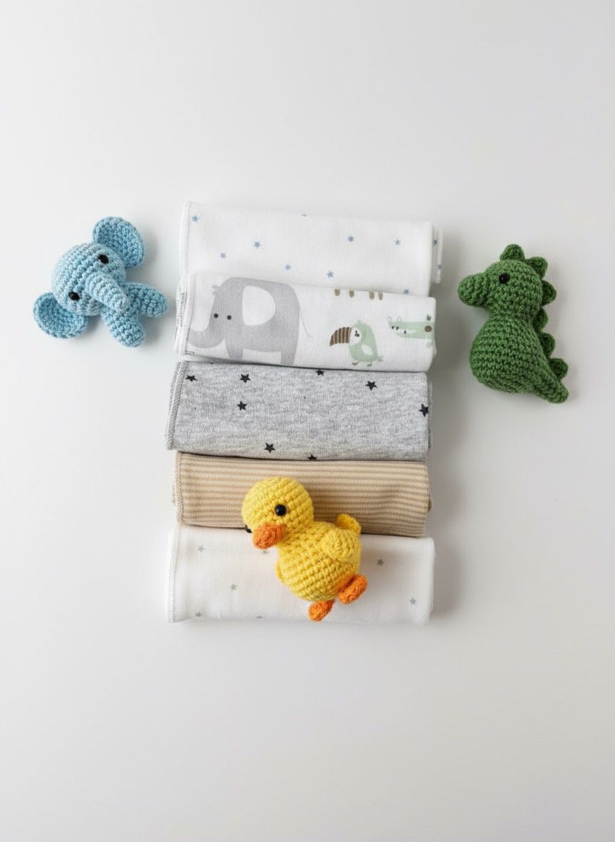 Baby Wipes – Soft & Gentle 100% Cotton Wipes 25 x 25 for Newborns | Safe & Reusable