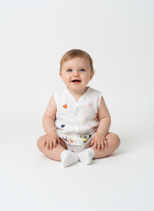 Baby Button Jabla with Nappies – 100% Soft Cotton –  Pack of 2 sets Assorted