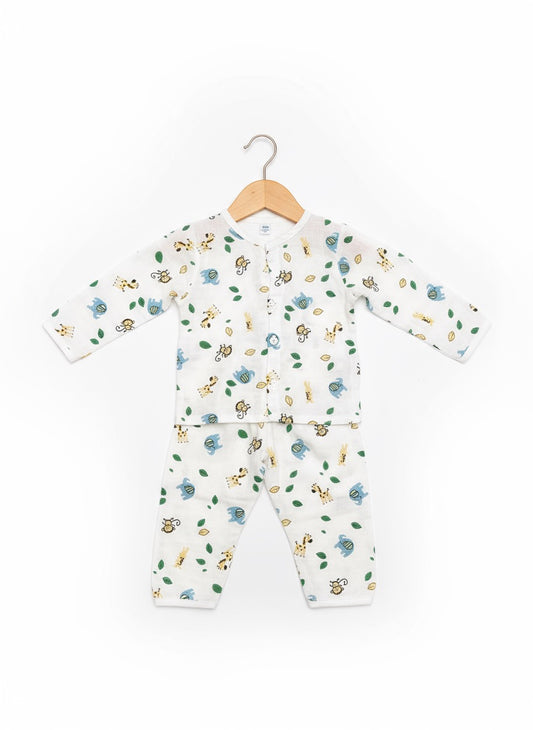 Muslin Co-ord Set - Pure Muslin -  Full sleeve - Animal