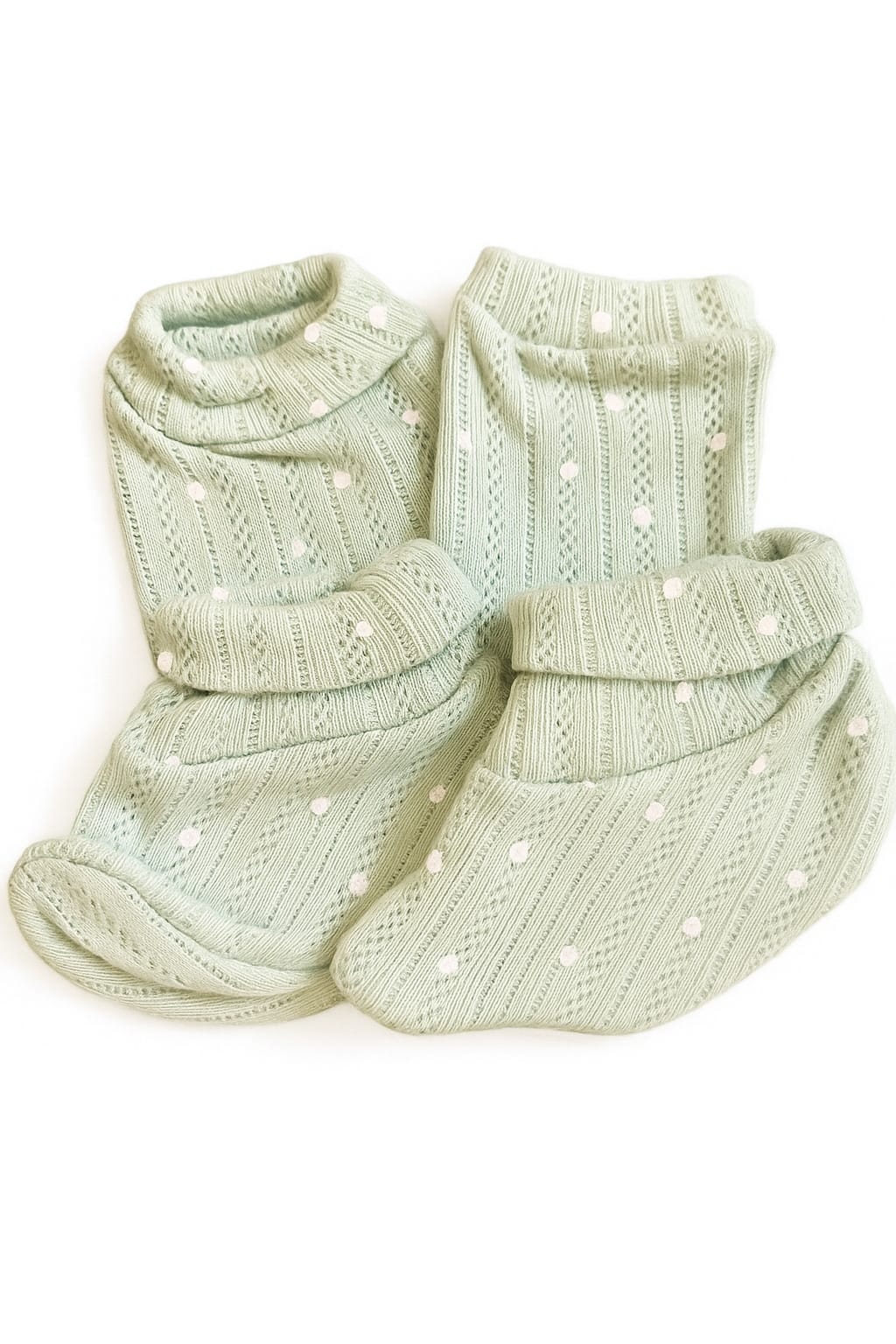 Baby Mitten & Booties Set – Dot Design | Soft & Gentle Fabric