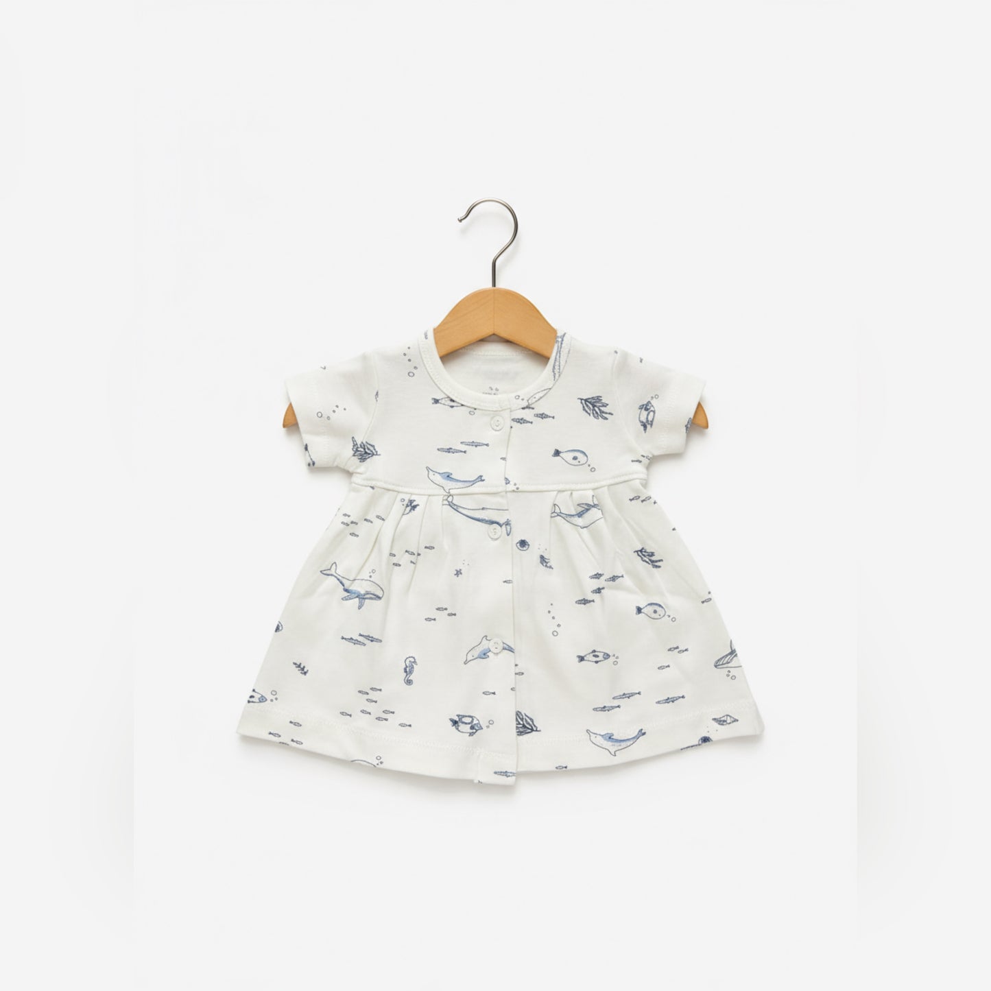 Baby Bloom Frock – 100% Cotton Interlock – Fish Design