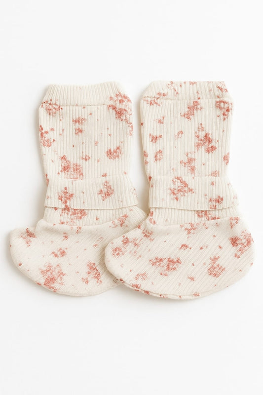 Baby Mitten & Booties Set – Flower Design | Soft & Gentle Fabric