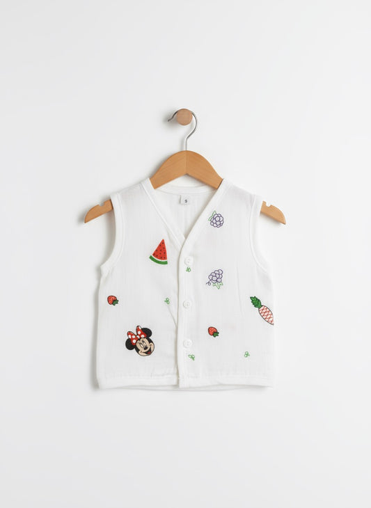 Newborn Jabla Button – Muslin Fabric | Fruits Design