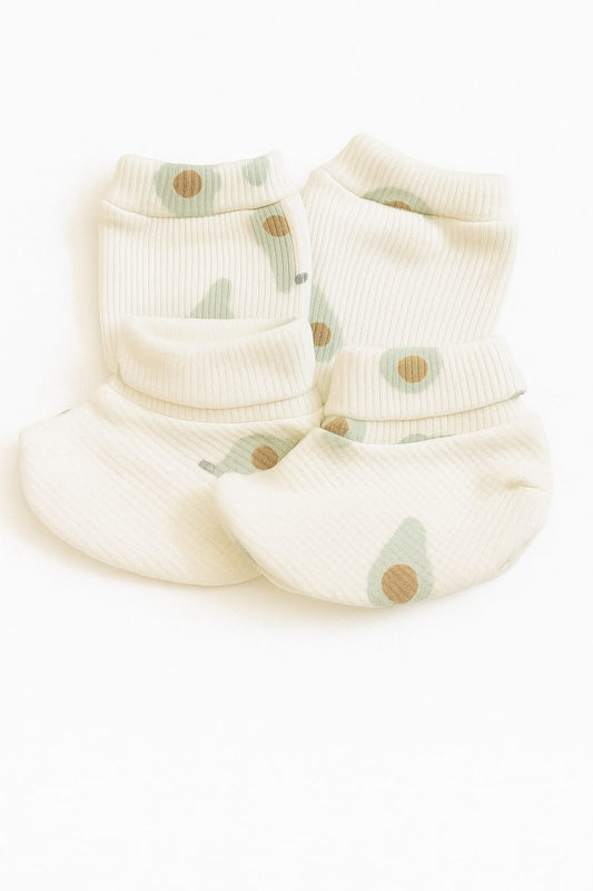Baby Mitten & Booties Set – Fruits Design | Soft & Gentle Fabric