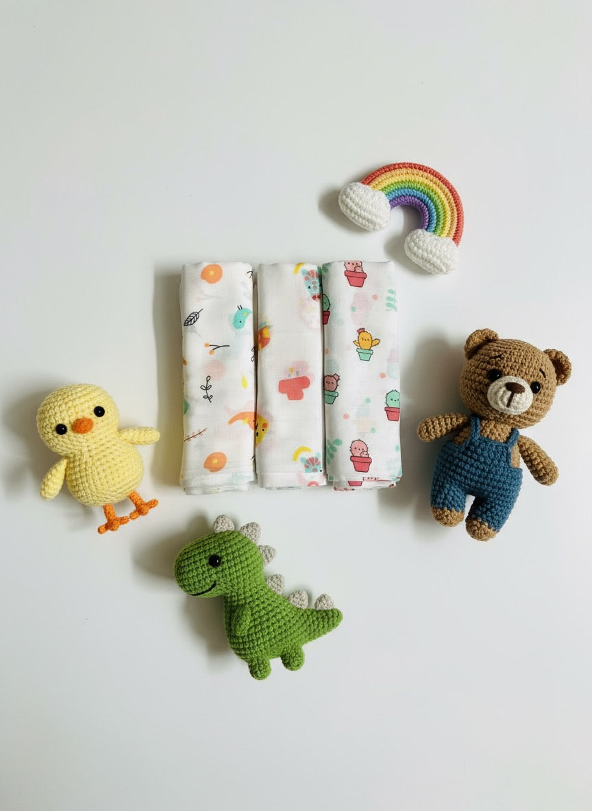 Baby Swaddle – Ultra Soft 100 x 100 cm | Cozy & Breathable Wrap