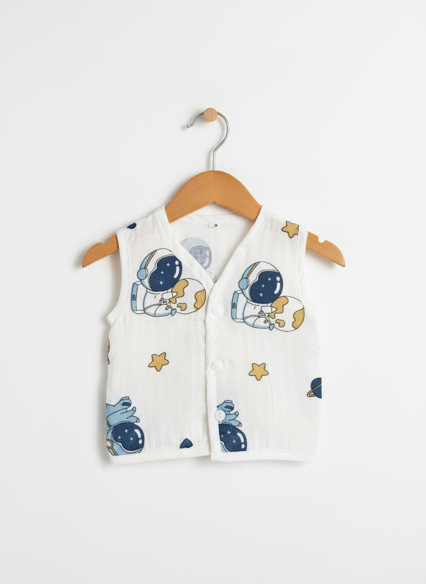 Newborn Jabla Button – Muslin Fabric | Space Design