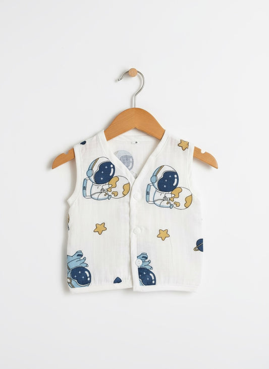 Newborn Jabla Button – Muslin Fabric | Space Design