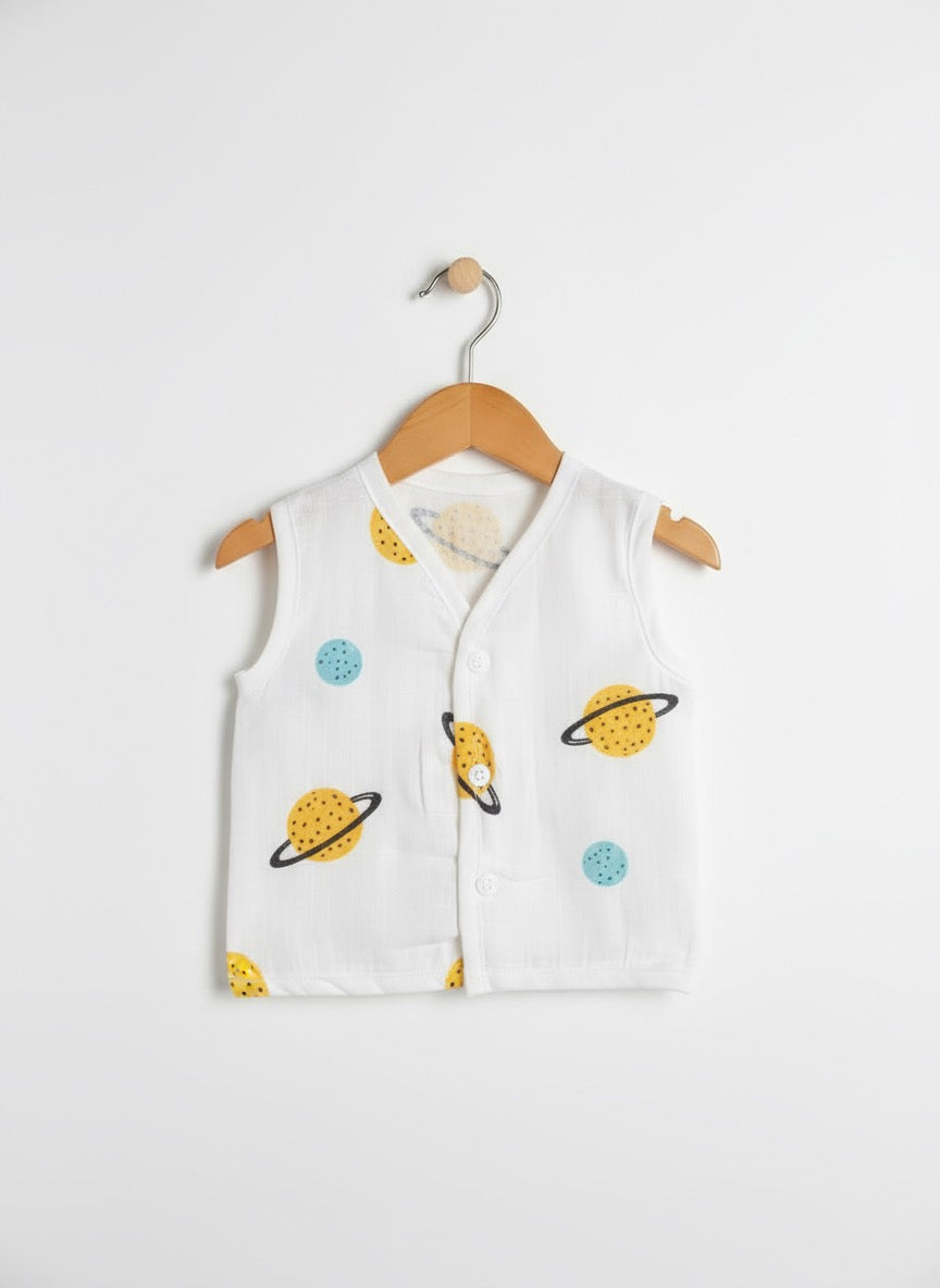 Newborn Jabla Button – Muslin Fabric | Space Design