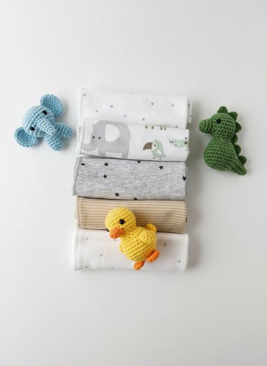 Baby Wipes – Soft & Gentle 100% Cotton Wipes 25 x 25 for Newborns | Safe & Reusable