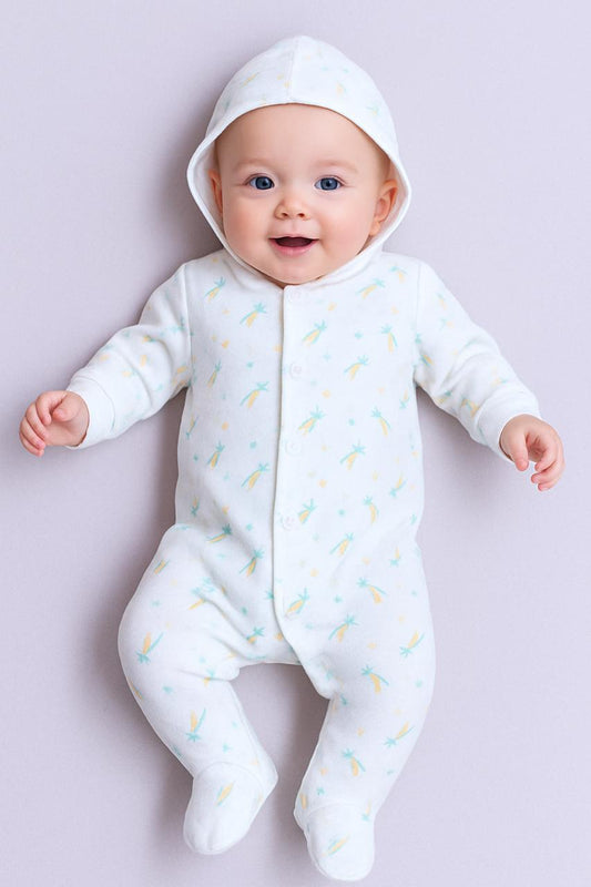 Baby Hooded Romper – | Soft & Cozy Daily Wear Assorted