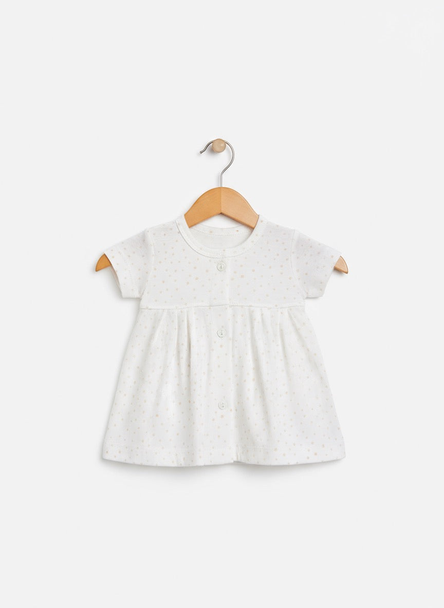 Baby Bloom Frock – 100% Cotton Interlock – Dot Design