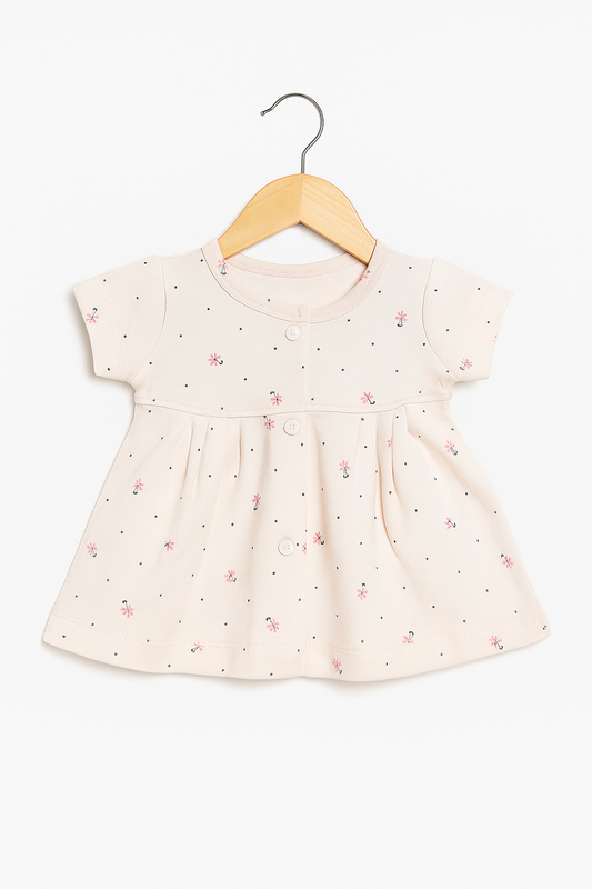 Baby Bloom Frock – 100% Cotton Interlock – Flower Design