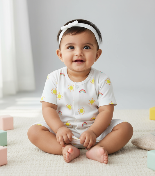 Baby Romper – Knitted Cotton One-Piece